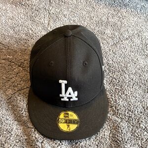 New Era Los Angeles Dodgers Black & White Fitted Cap